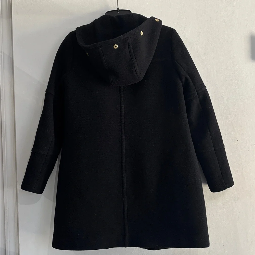 J. Crew Chateau Parka Italian Stadium Cloth Wool Black Women's Coat Size‎ 00